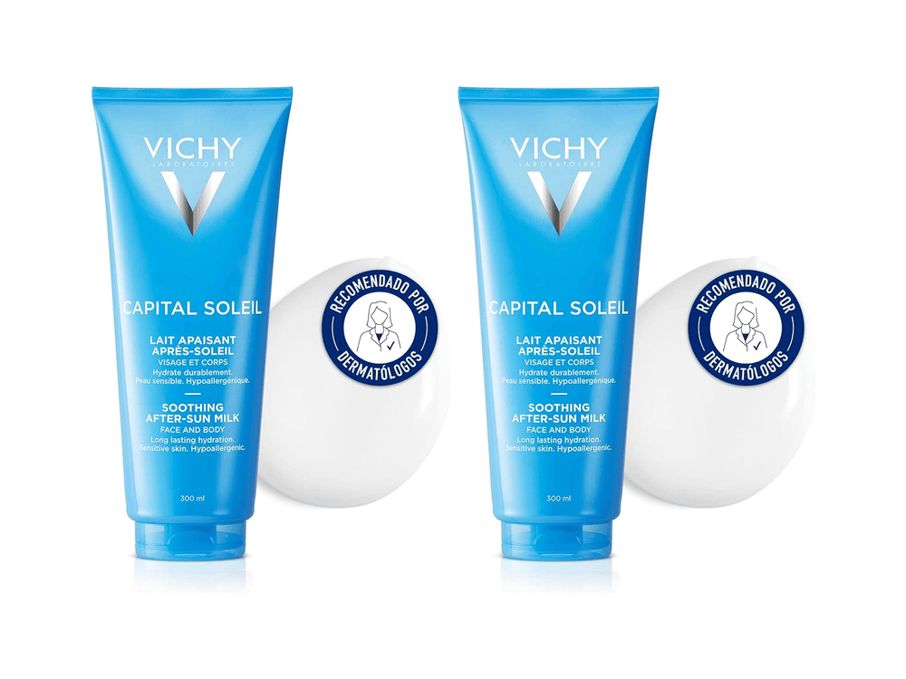 Vichy Capital Soleil Lait Apaisant Après Soleil Visage Corps résiste eau acide hyaluronique 300 ml pharma prestige Amazon 2026