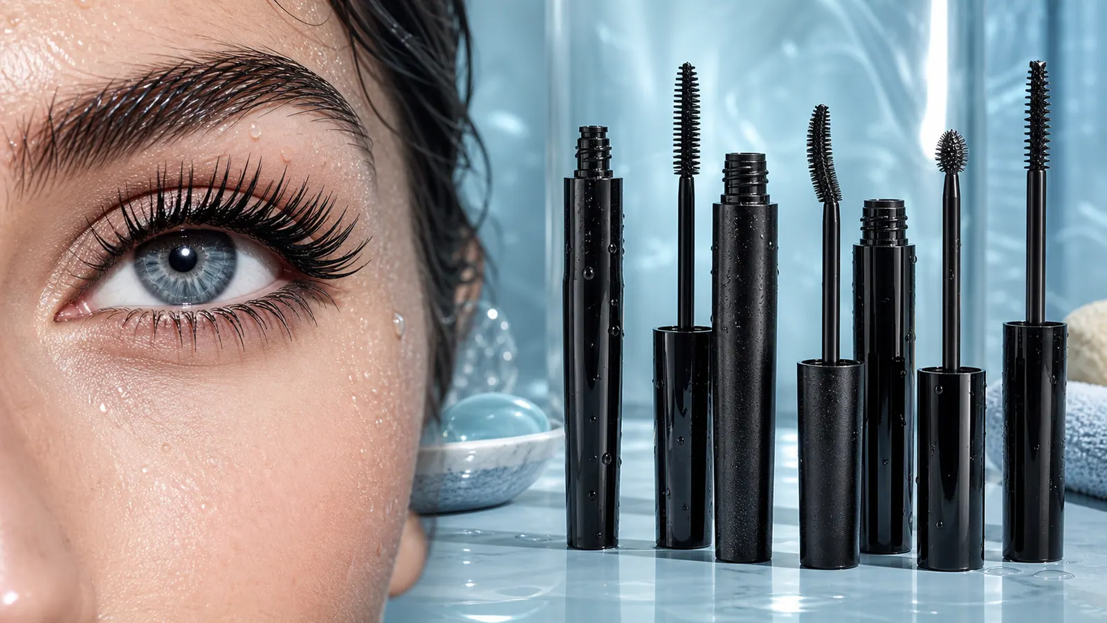 Comparatif meilleurs mascaras waterproof 2026 avec cils noirs définis et tubes de mascara