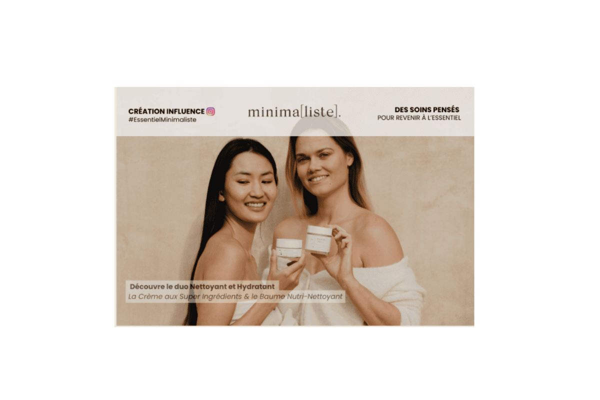 Minimaliste Duo Baume Nutri-Nettoyant Crème Super Ingrédients test gratuit ambassadeurs