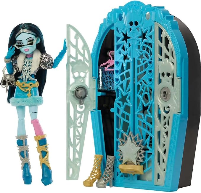 Frankie Stein avec son dressing turquoise, l’un des quatre coffrets Monster High de la sélection