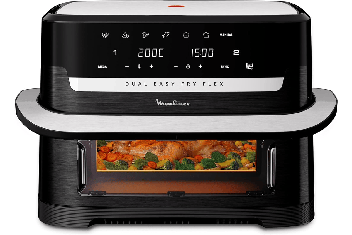 Moulinex Easy Fry Dual Flex air fryer 9 L double zone séparateur amovible 8 personnes