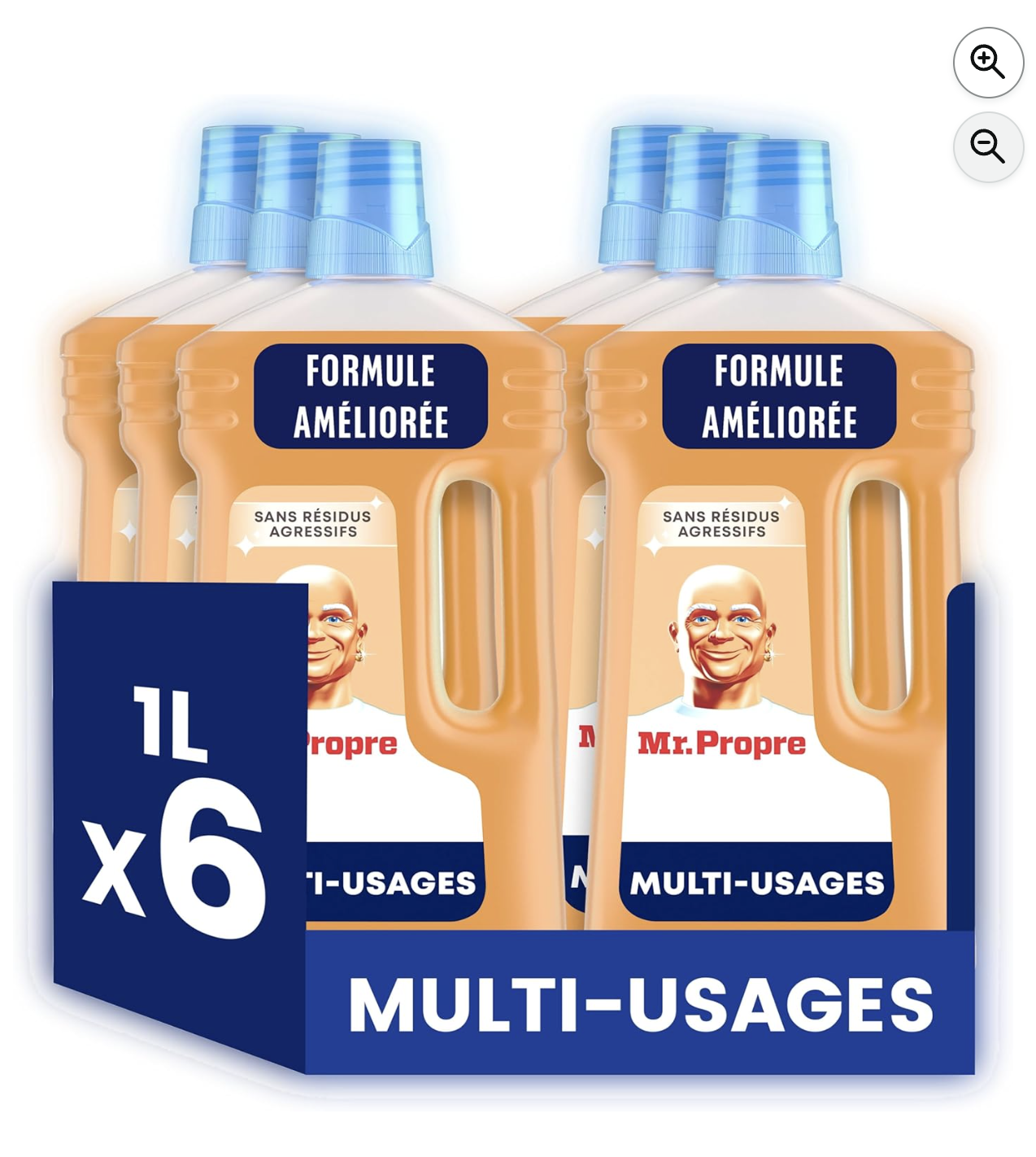 Mr. Propre nettoyant sol Savon Noir et Fleurs d'Oranger lot de 6