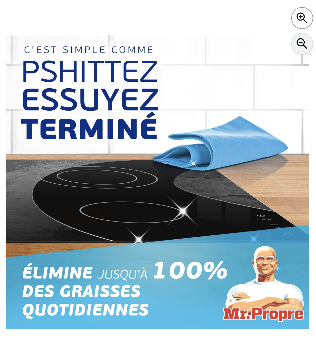 Mr. Propre pshittez essuyez termine elimine 100% des graisses