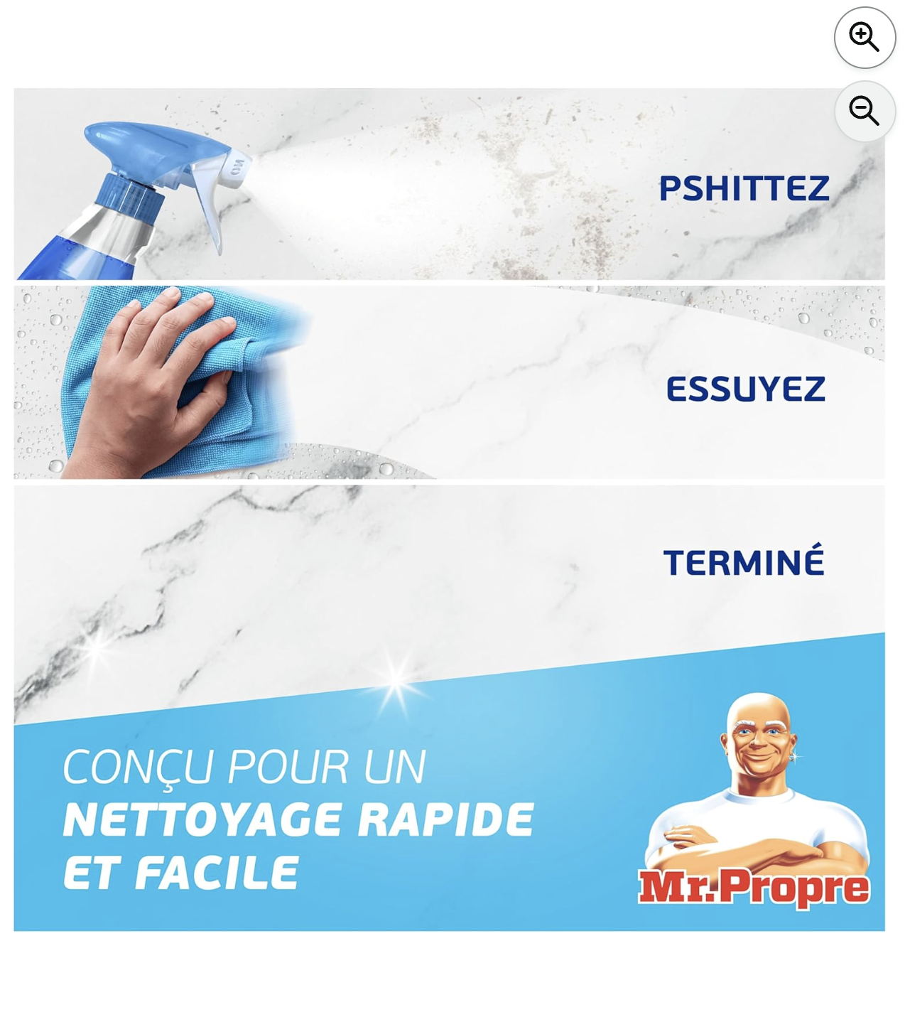 Mr. Propre nettoyage rapide et facile en 3 etapes