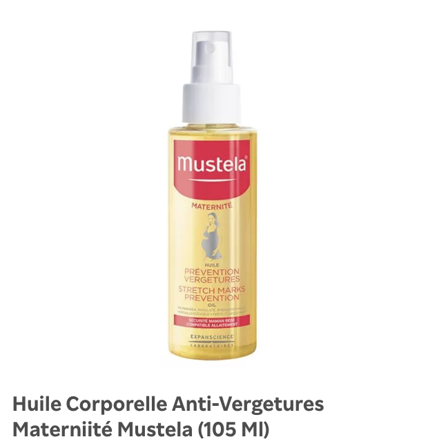 Mustela Maternité Huile Vergetures Sans Parfum Bio 105 ml