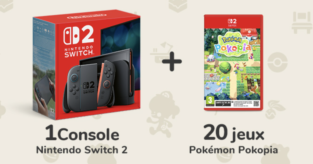 Nintendo Switch 2 et 20 jeux Pokemon Pokopia a gagner