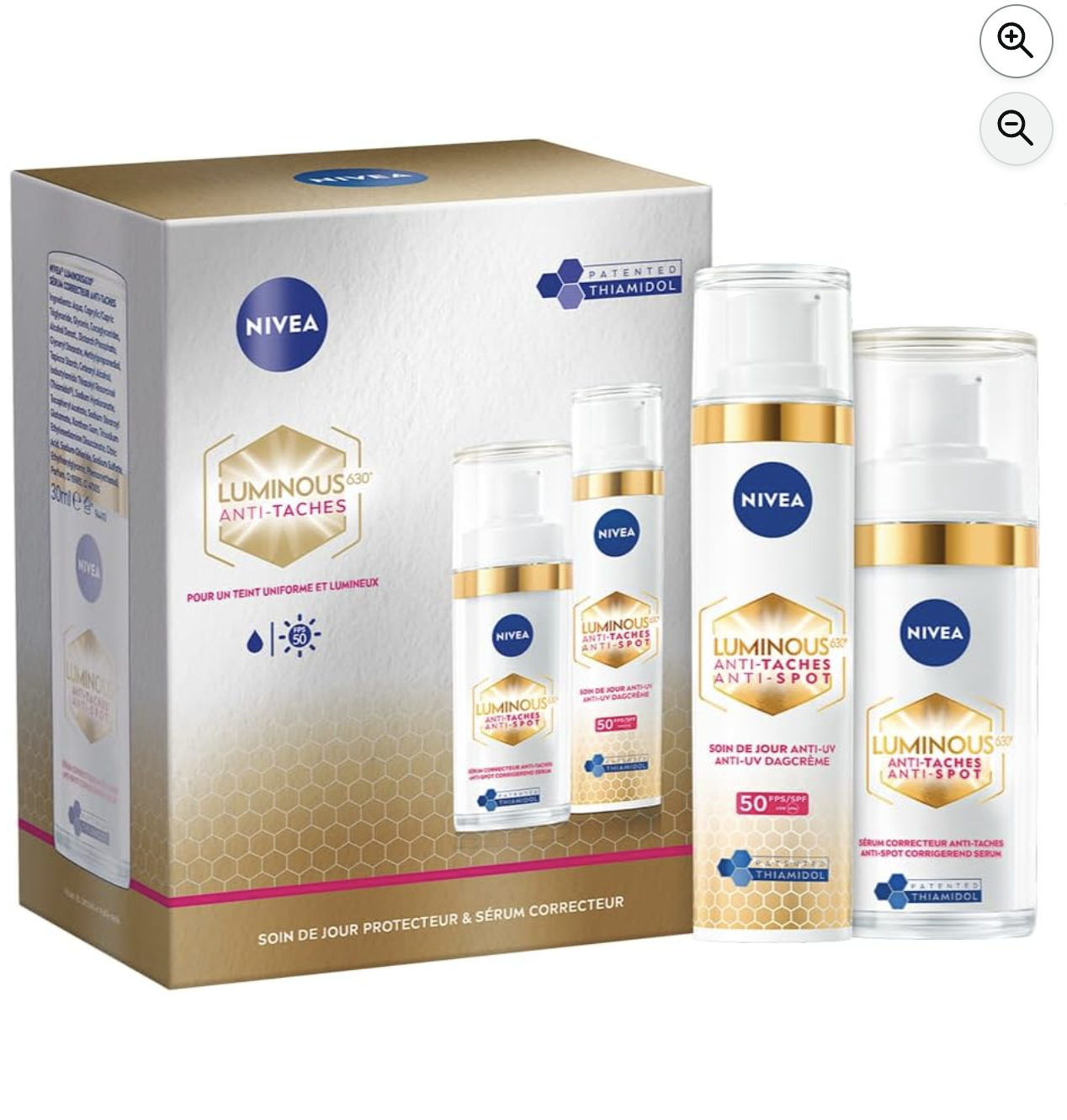 NIVEA Luminous 630 coffret anti-taches avec soin de jour protecteur et sérum correcteur