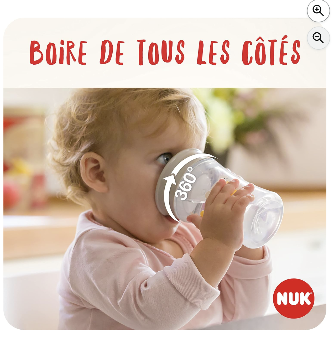 NUK Magic Cup lot de 2 tasses 230 ml lion bleu
