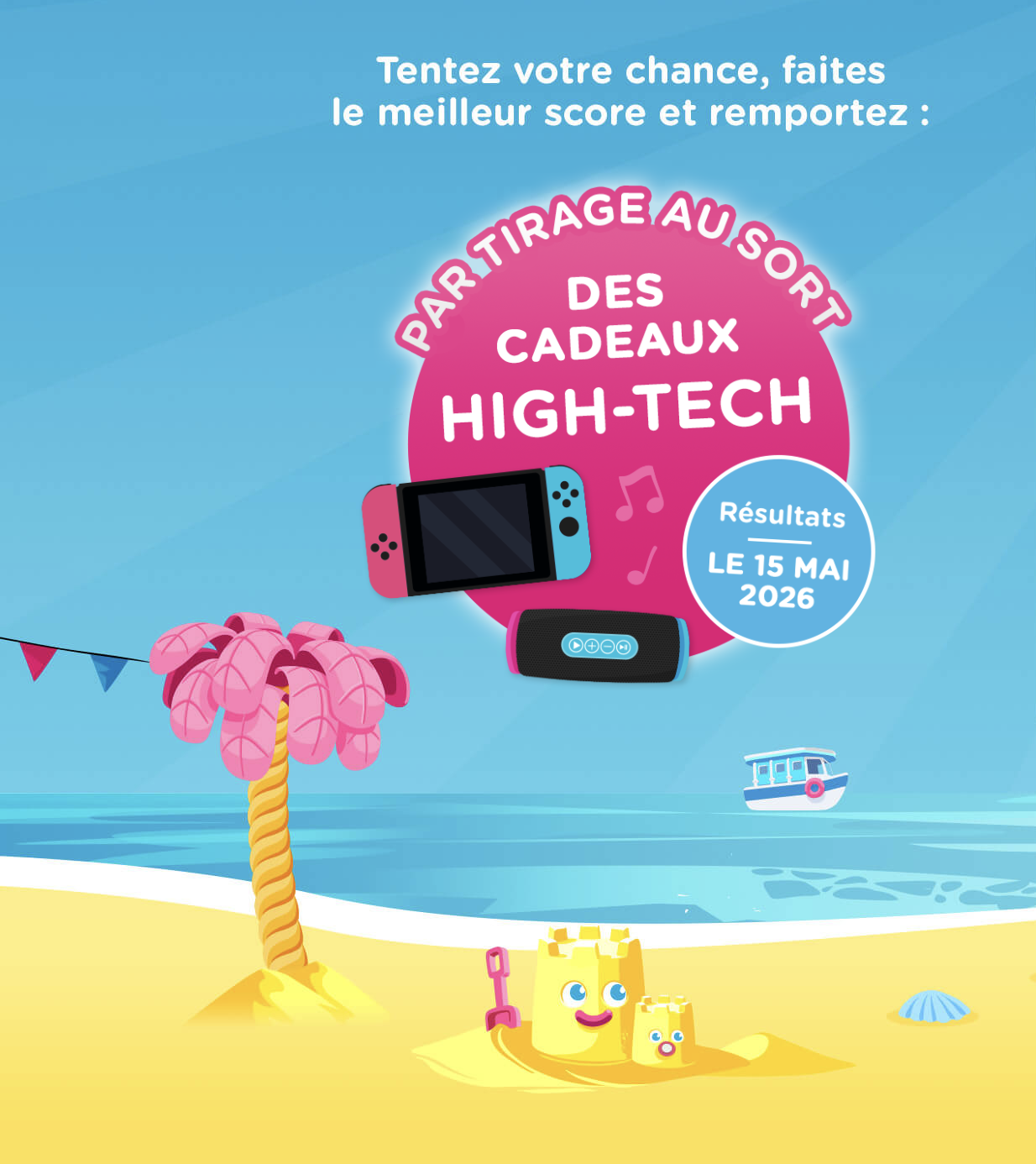 Grand Jeu OUIGO Sous le Soleil Nintendo Switch 2 et enceinte JBL à gagner
