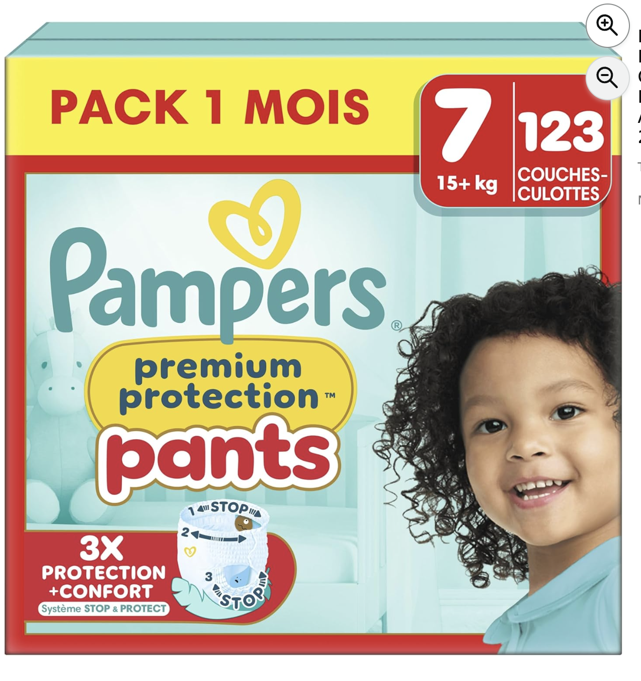 Pampers Premium Protection Pants Taille 7 Pack 1 mois 123 couches-culottes