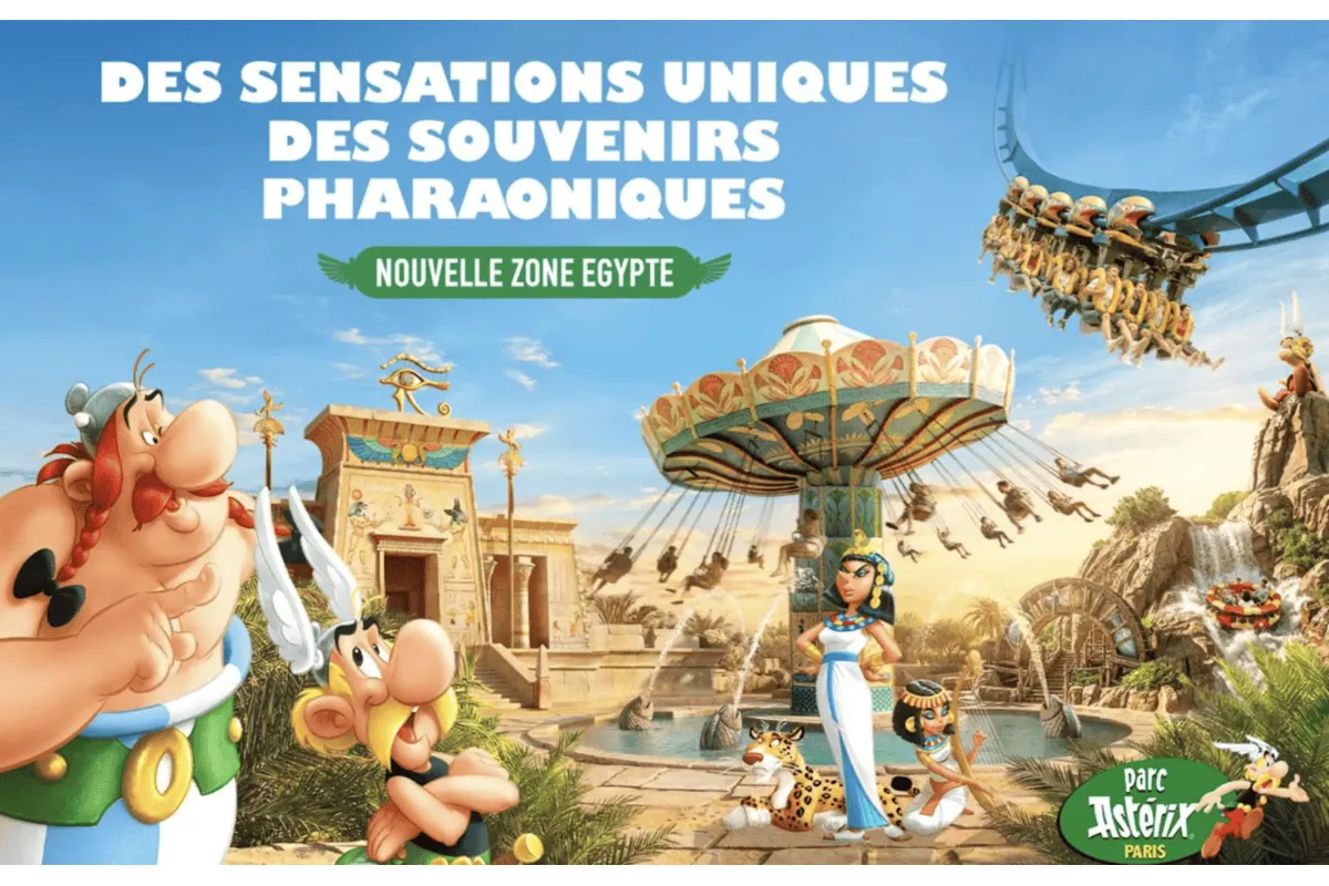 Parc Asterix nouvelle zone Egypte Antique attractions et personnages