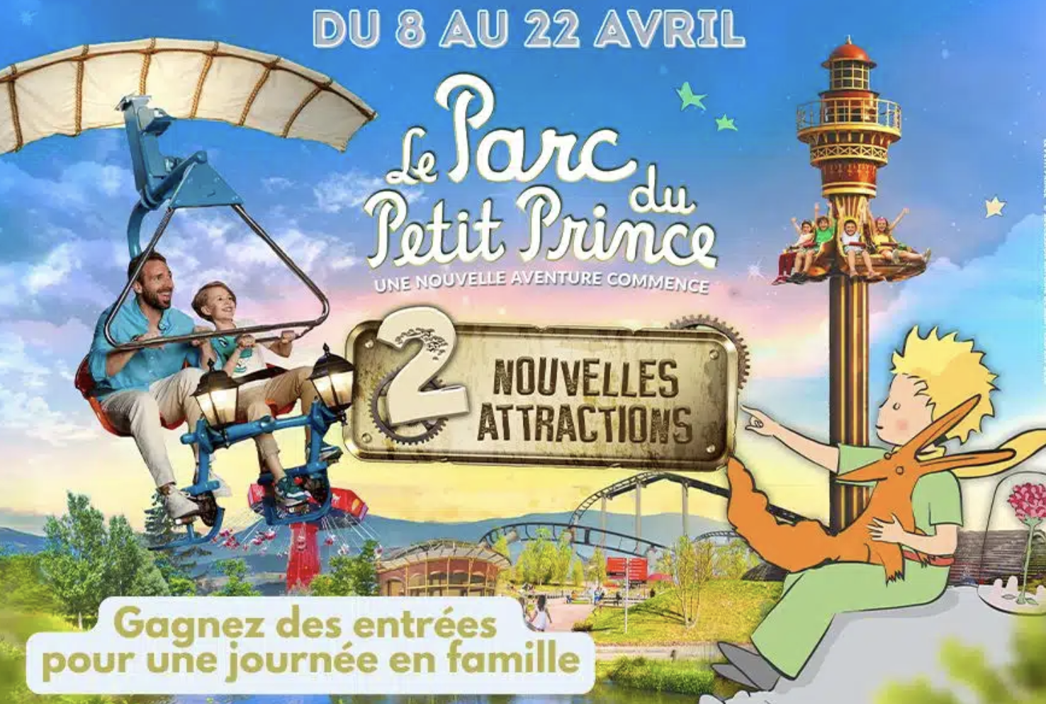 Parc du Petit Prince 2 nouvelles attractions gagnez des entrees famille