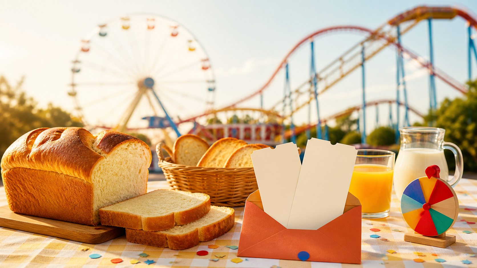 Brioche et billets pour le jeu concours Pasquier des parcs d'attractions 2026