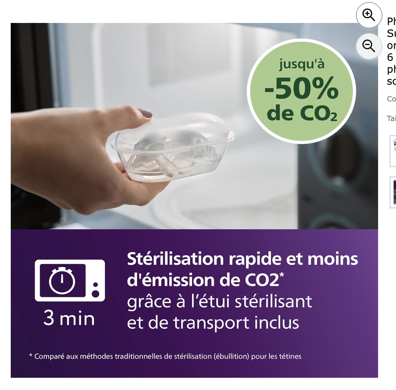 Étui de stérilisation Philips Avent : 3 minutes au micro-ondes, jusqu'à -50% de CO2