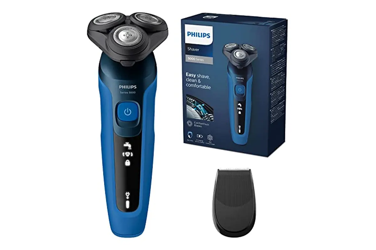 Rasoir électrique Philips Series 5000 S5466/18 avec têtes rotatives ComfortTech et tondeuse de précision SmartClick