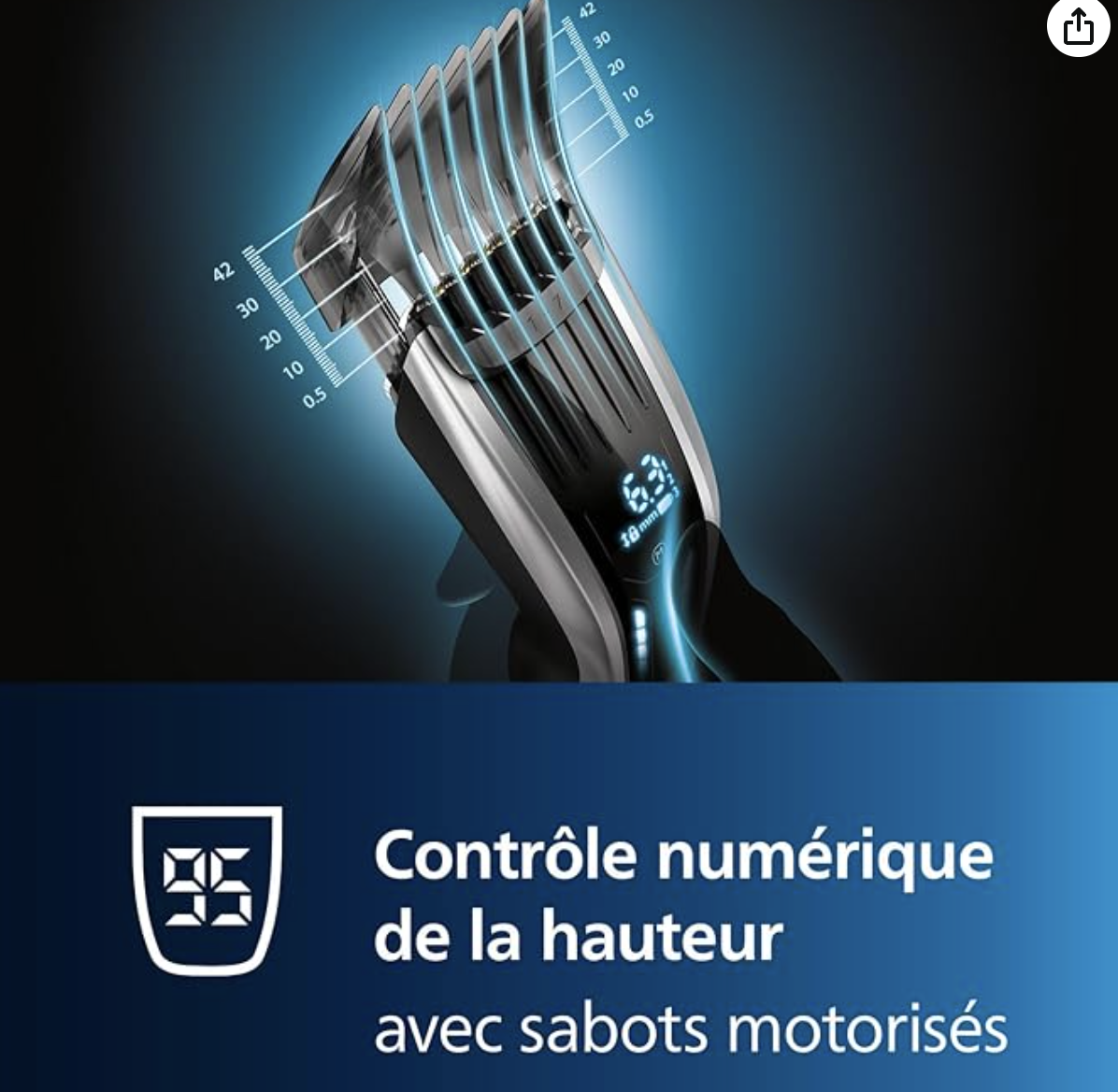 Philips Serie 9000 controle numerique hauteur sabots motorises