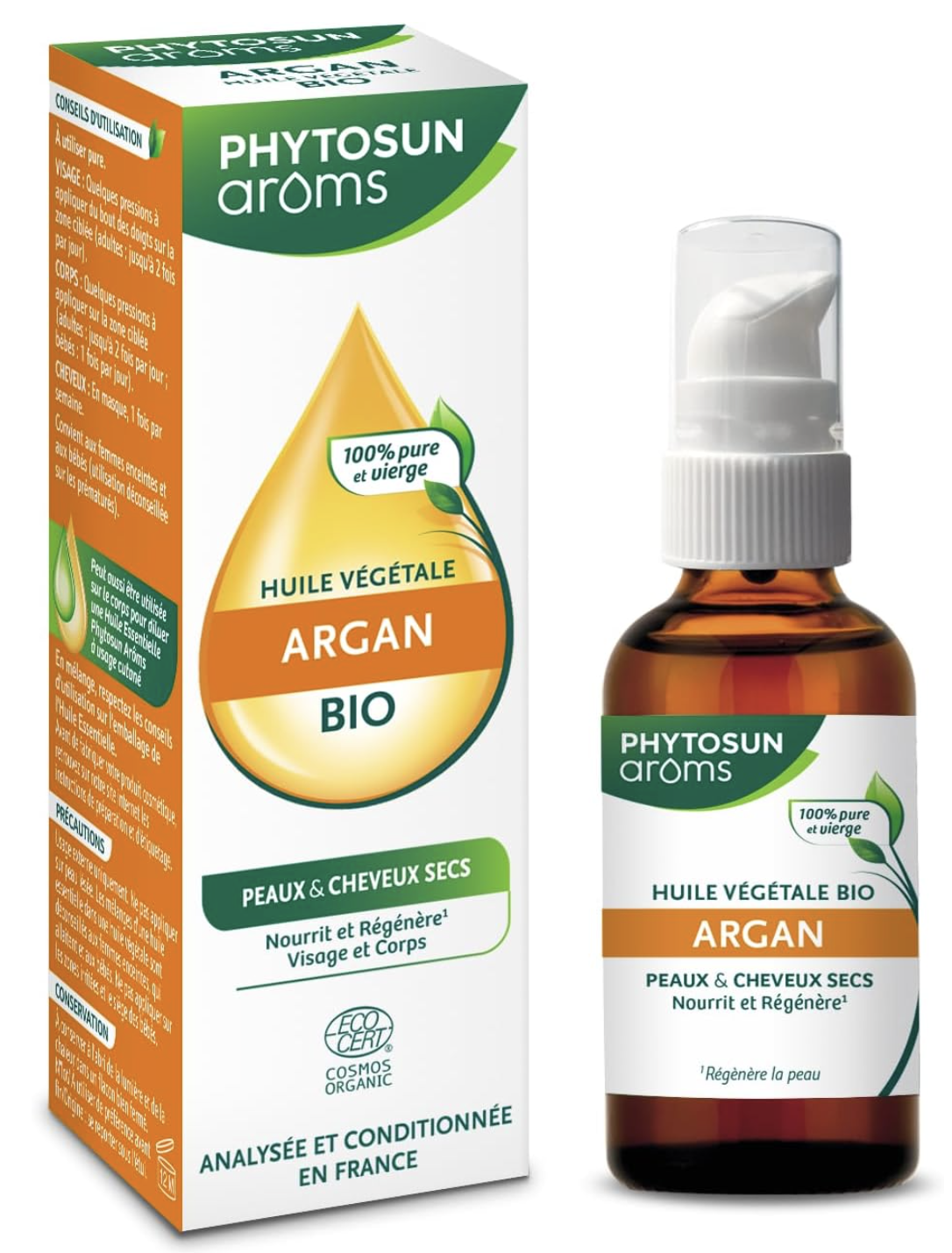 Phytosun Aroms huile argan bio flacon avec boite