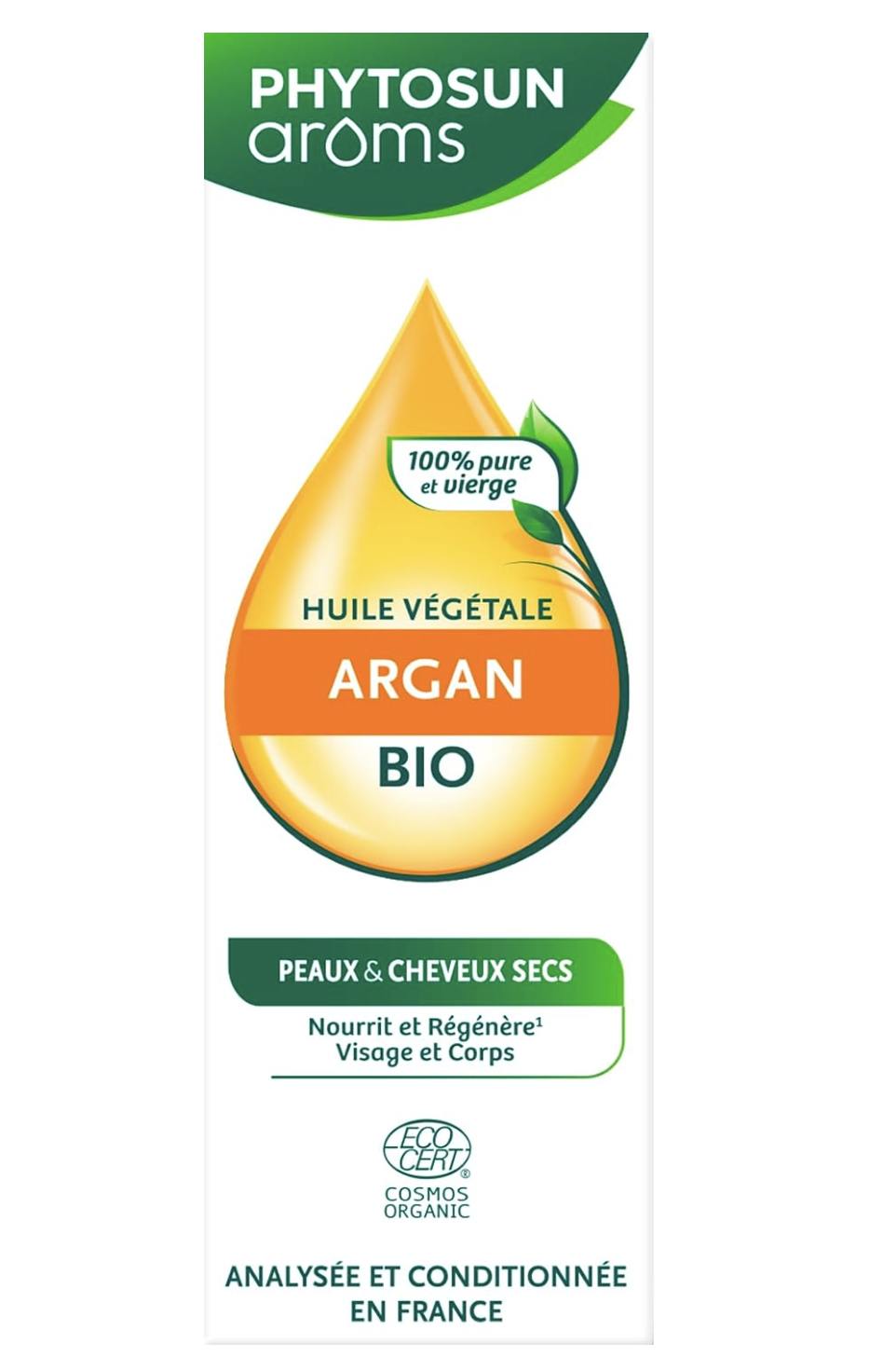 Phytosun Aroms Huile Vegetale Argan Bio 100% pure et vierge 50 ml