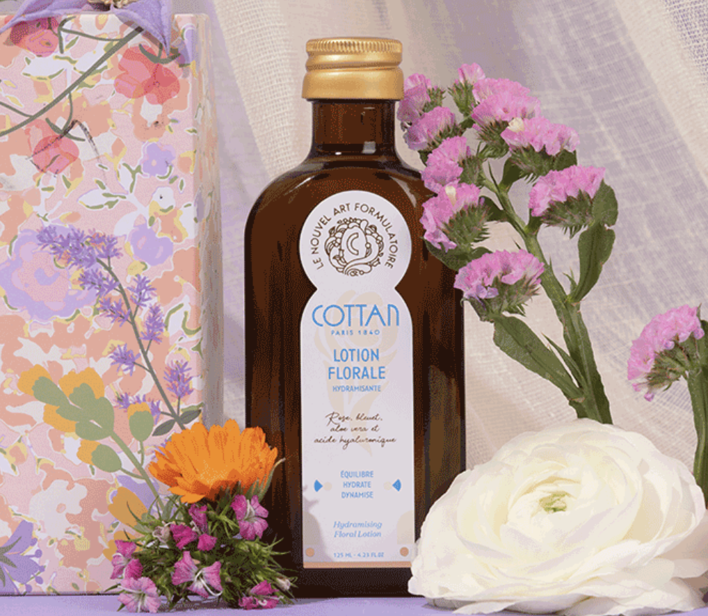 Lotion florale Cottan dans la box Mille Éclats Prescription Lab
