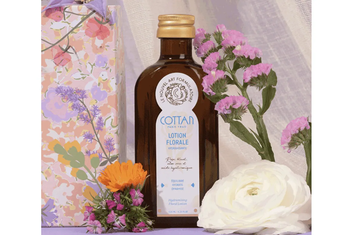 Lotion florale Cottan dans la box Mille Éclats Prescription Lab