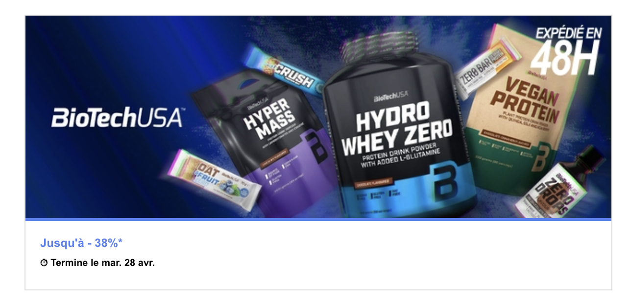 Private Sport Shop BioTechUSA Hyper Mass Hydro Whey Zero Vegan Protein jusqu'à -38%