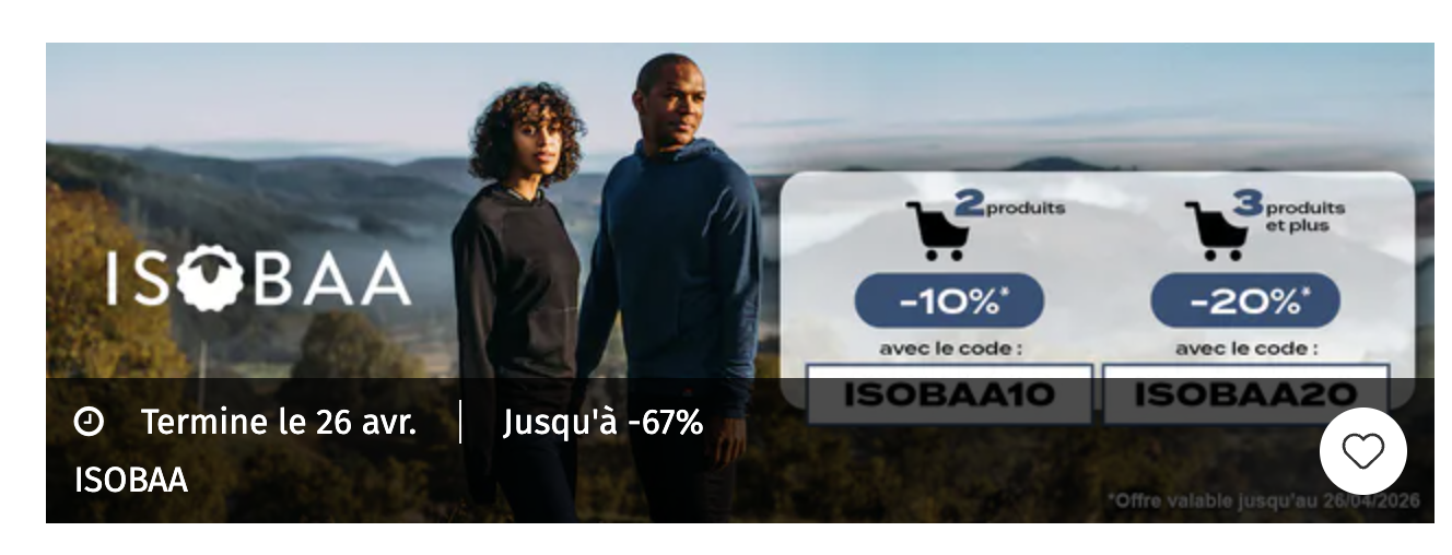 Vente privée Isobaa mérinos outdoor