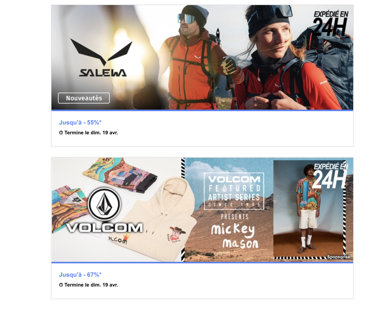 Salewa -55% et Volcom -67% sur Private Sport Shop