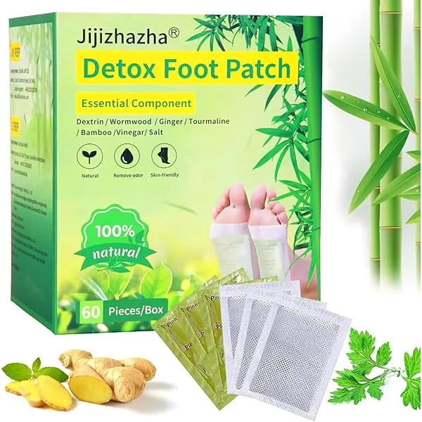 Patchs bambou bio naturels pieds sans additifs sans parfum 20 unités