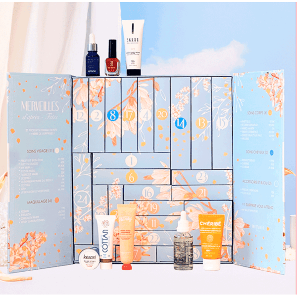 Biotyfull Calendrier Beauté Merveilles 2026 ouvert 27 cases produits beauté marques iconiques