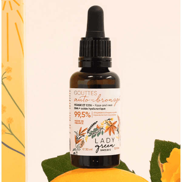 Lady Green Gouttes Auto-bronzantes DHA visage et cou bronzage progressif sans soleil