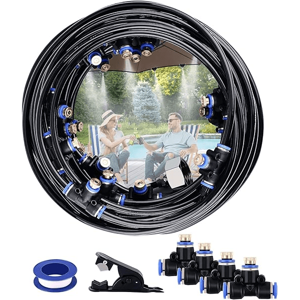 Kit brumisation terrasse fixe tuyaux buses programmable jardin été
