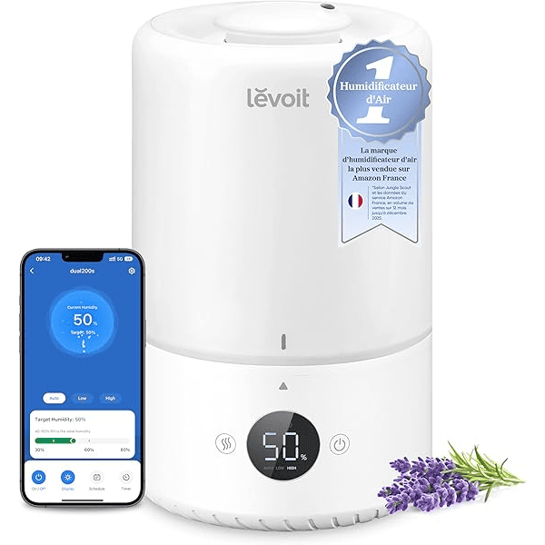 Levoit Classic 200 humidificateur ultrasonique chambre adulte 3L silencieux huiles essentielles