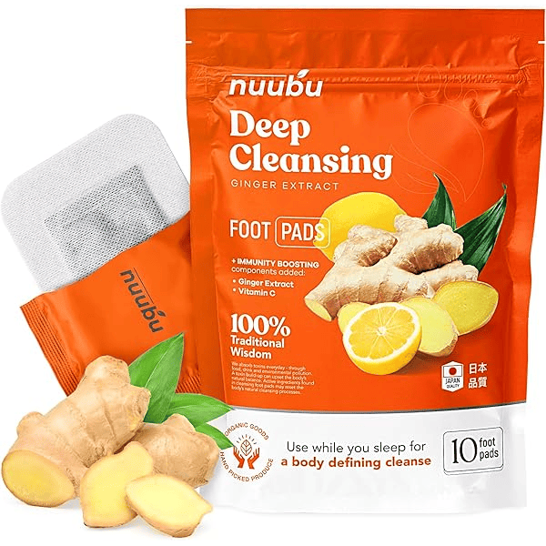 Patchs détox 9 en 1 pieds multi-ingrédients gingembre curcuma tourmaline 30 unités