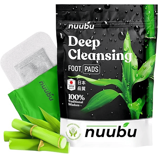 Nuubu patches détox pieds 10 unités vinaigre de bois bambou