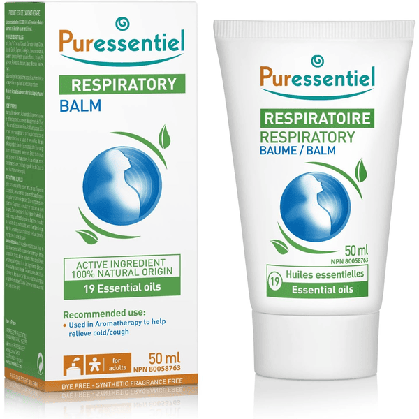 Puressentiel Respiratoire Baume Massage 19 huiles essentielles 50ml apaise voies respiratoires
