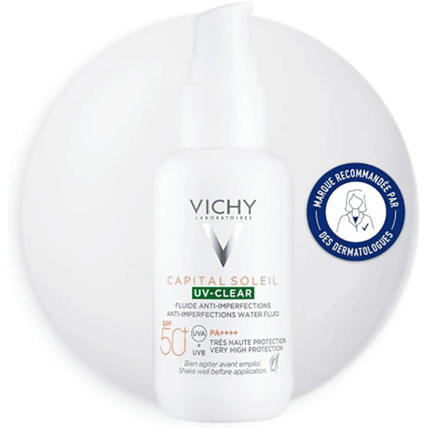 Vichy Capital Soleil UV Clear Fluide Anti-Imperfections SPF50+ Acide Salicylique + Niacinamide 40ml