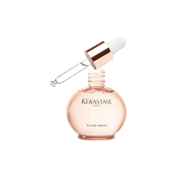 Kérastase Gloss Absolu Glaze Drops huile cheveux légère brillance adoucit discipline 96h ultra-glossy huile rose sauvage sans fini gras