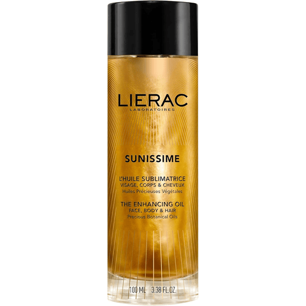 Lierac Huile Pailletée Sublimatrice 100ml soin corps visage cheveux 4 huiles précieuses végétales sublime illumine peau voile nacré reflets or