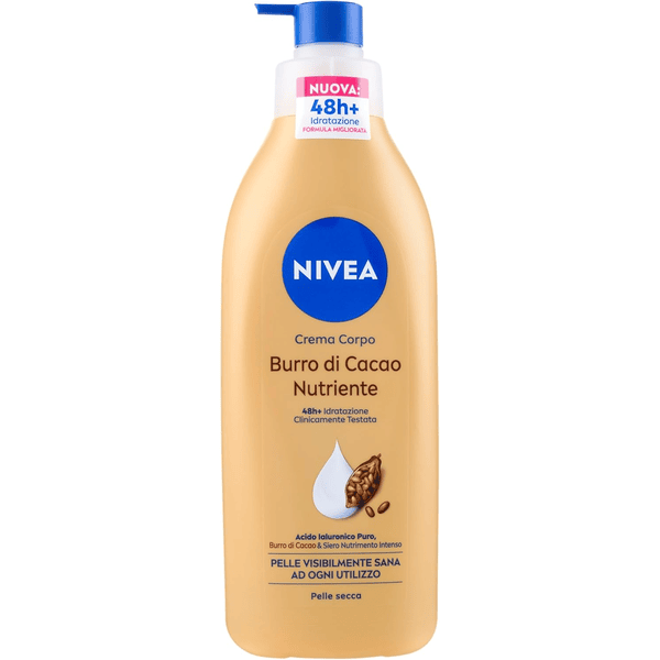 Nivea Body Körpercreme Kakaobutter 400ml pump beurre cacao karité hydratant peaux sèches grand format pompe