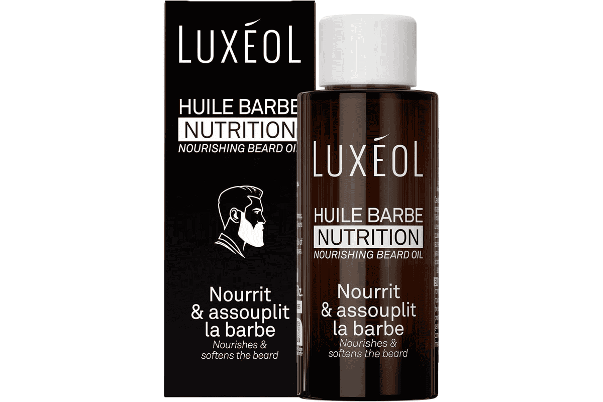 Luxéol Huile Barbe Homme Nutrition 30 ml nourrit assouplit barbe pharmacie française enrichie