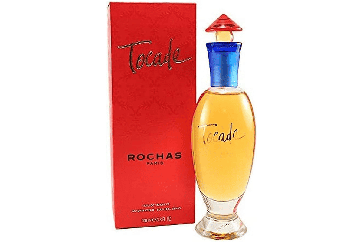 Rochas Tocade Eau de Toilette 100 ml parfum femme culte rose vanille créé 1994 flacon coloré