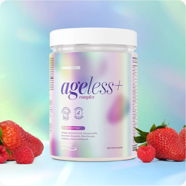 Pot de Prozis Ageless Plus Complex 420 g saveur fruits rouges