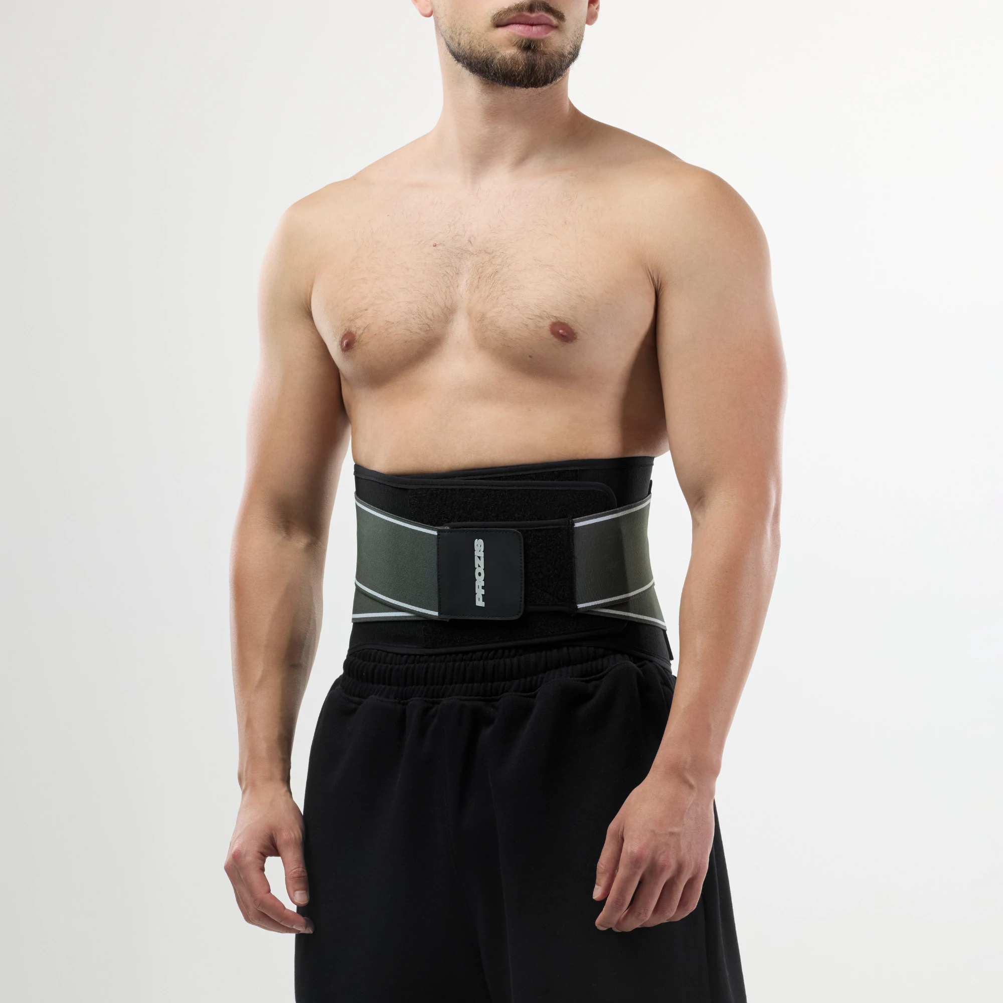 Ceinture lombaire Prozis Core Support gris foncé et noir