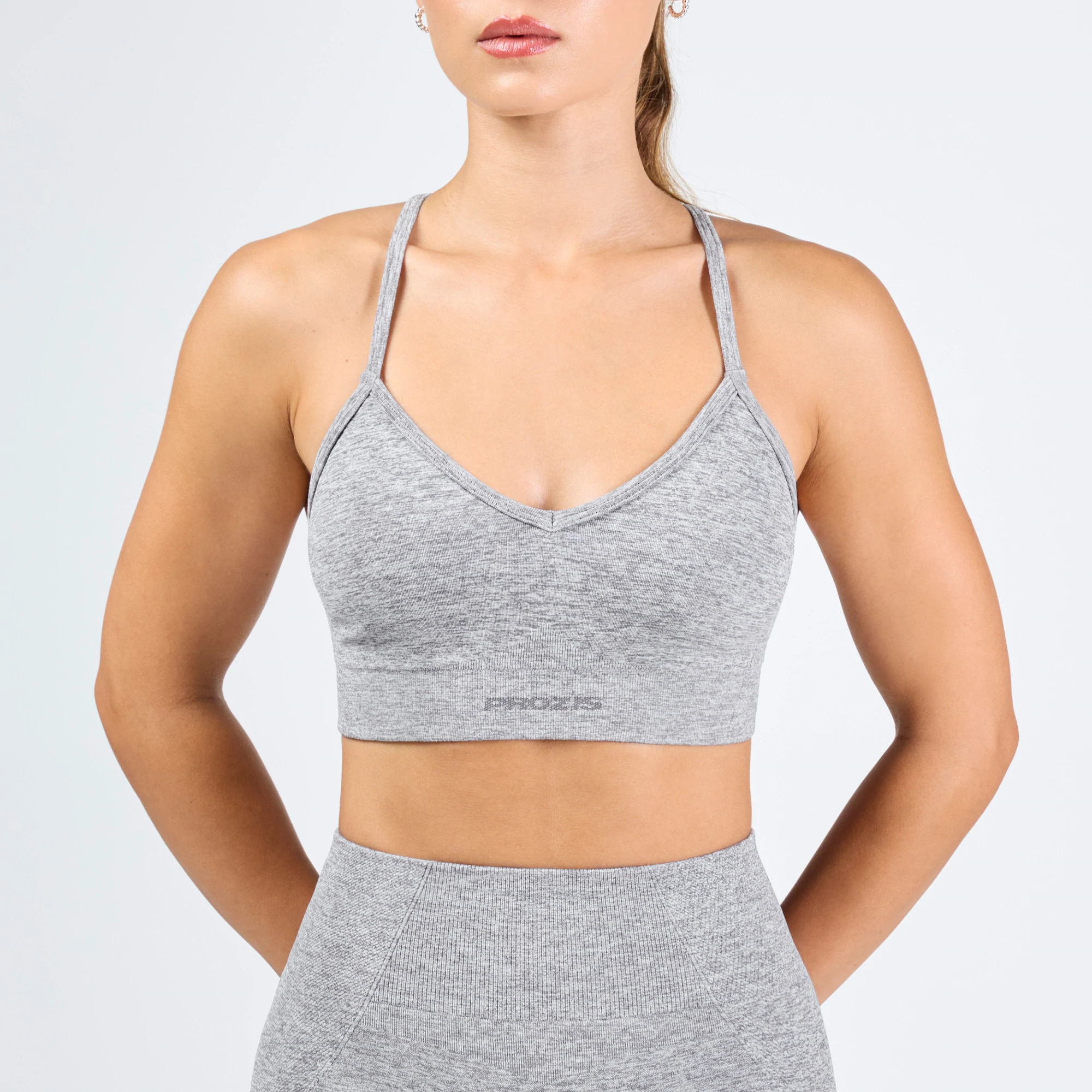 Soutien-gorge de sport BFF gris clair chiné Prozis