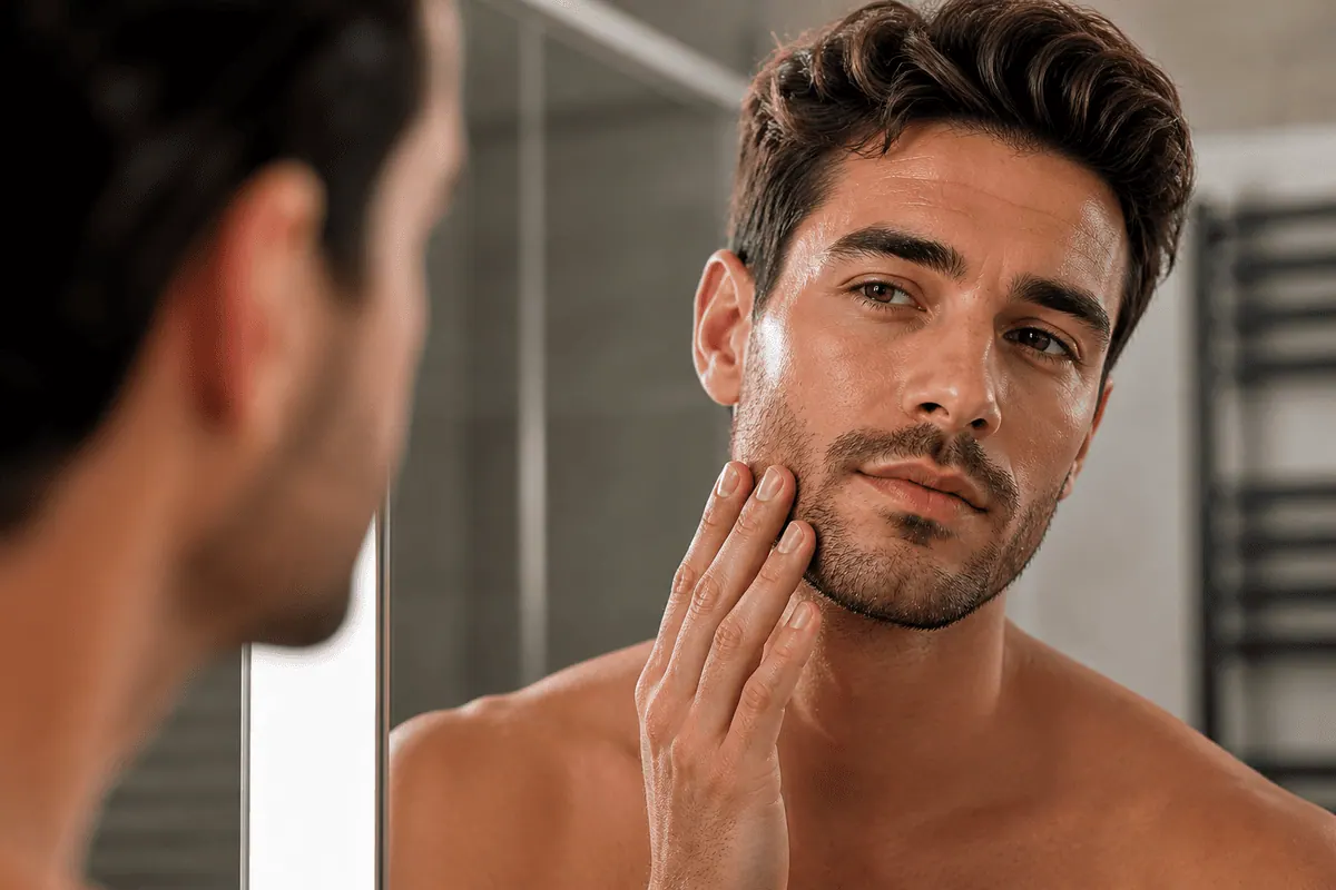 Routine visage homme guide complet 8 produits Bulldog Bioderma Vichy L'Oréal Men Expert nettoyant sérum hydratant SPF contour yeux gommage après-rasage masque