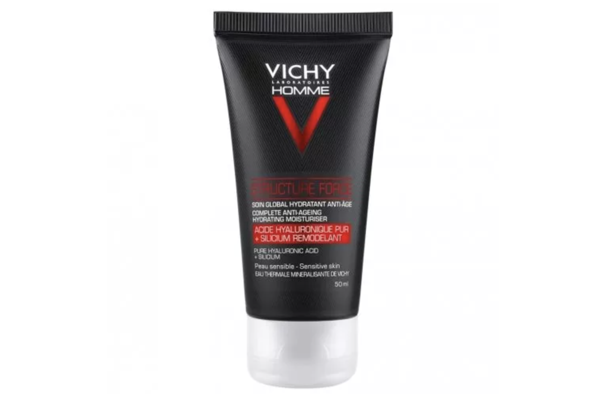 Vichy Homme Structure Force soin global anti-âge acide hyaluronique silicium remodelant