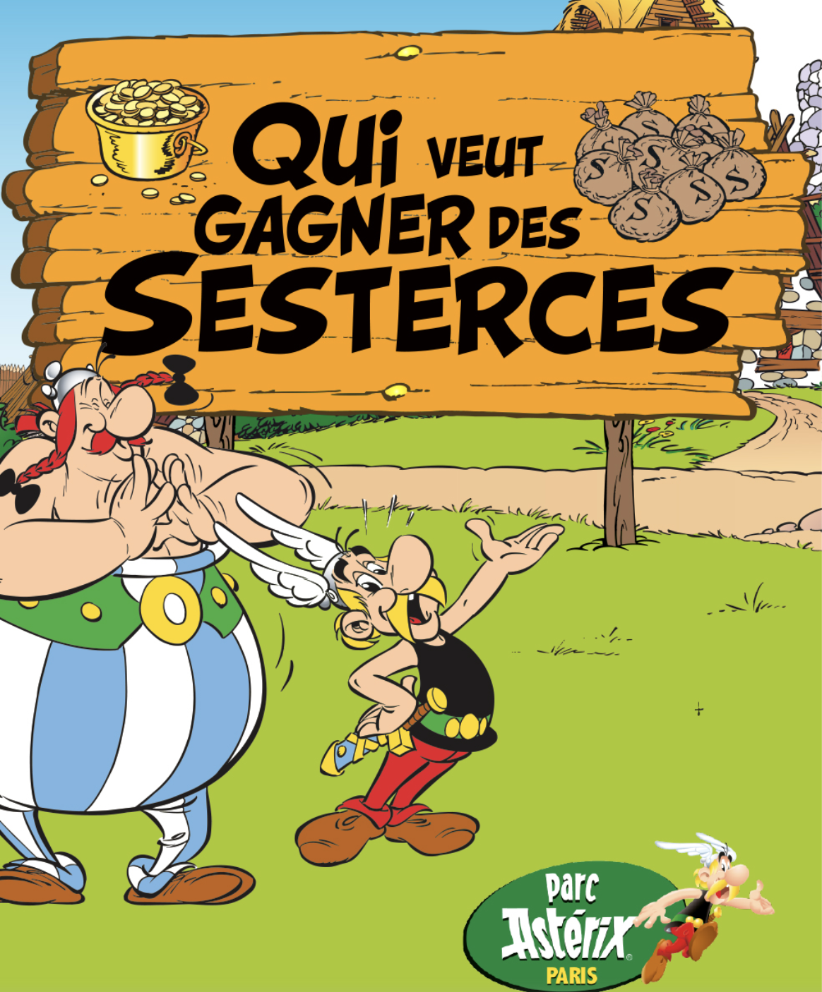 Saint-Amand Asterix et Obelix qui veut gagner des sesterces Parc Asterix