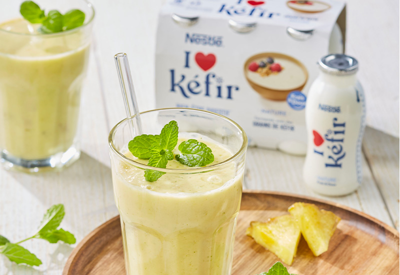 Produits I Love Kéfir et smoothie présentés pendant la campagne Sampleo