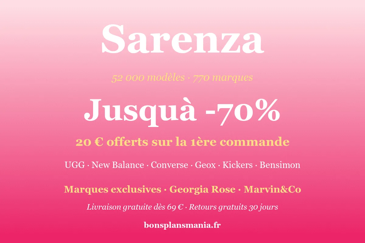 Chaussures vêtements sacs et accessoires disponibles sur Sarenza