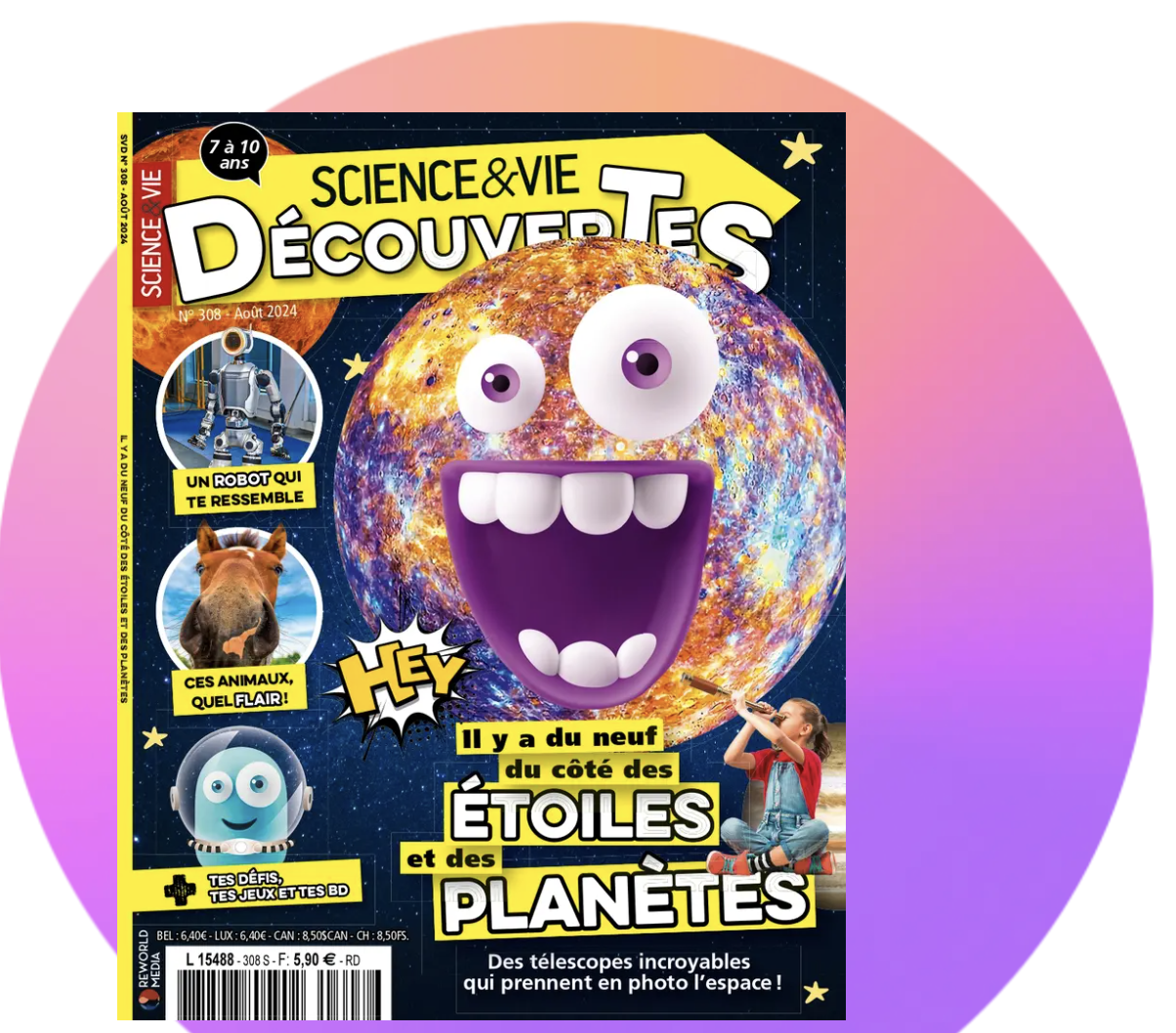 Science et Vie Découvertes numéro gratuit étoiles et planètes 7-10 ans